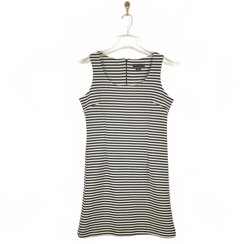 Attention Black & White Striped Tank Dress